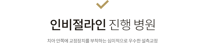 인비절라인 진행 병원 치아 안쪽에 교정장치를 부착하는 심미적으로 우수한 설측교정